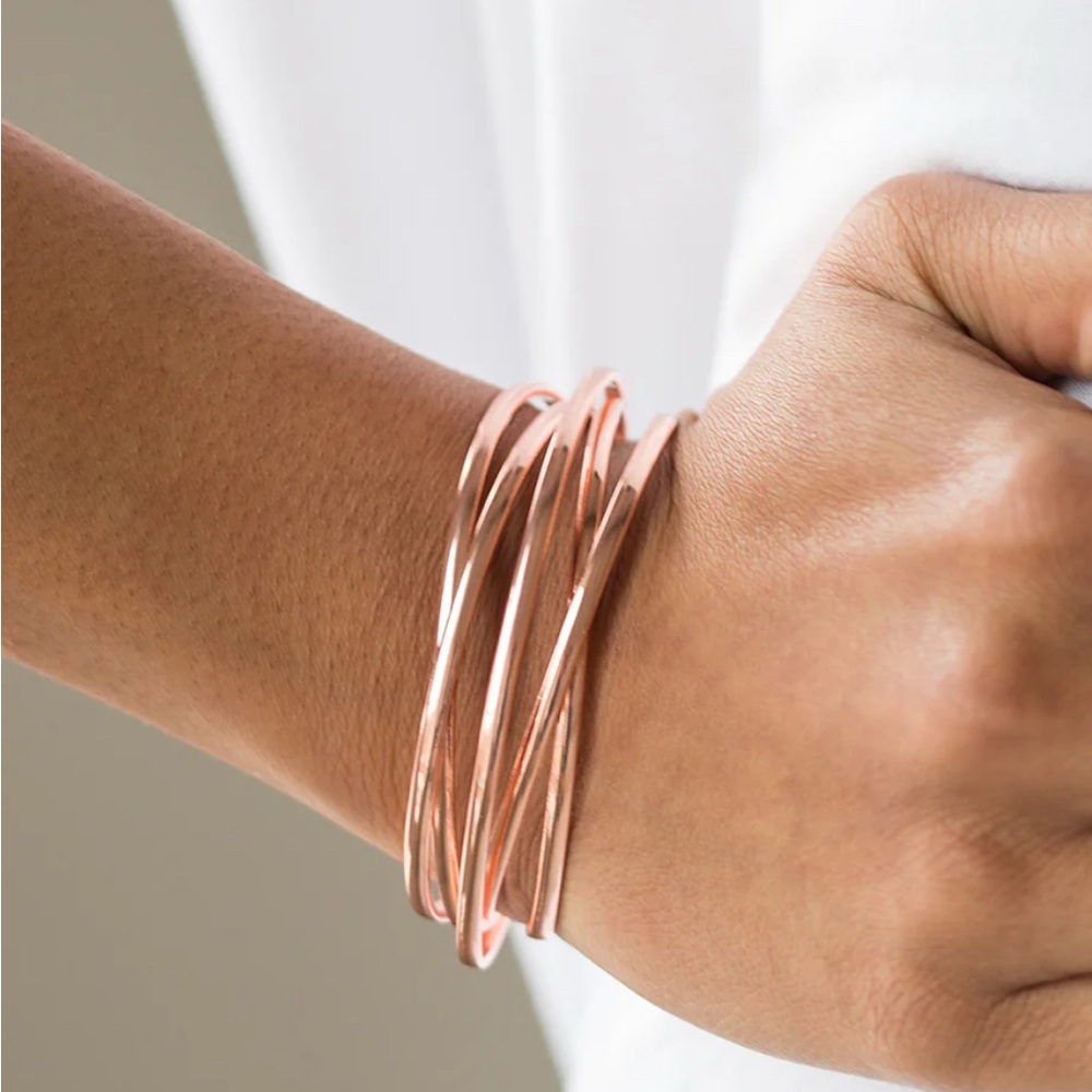 Paparazzi Gold Spiral Bracelet